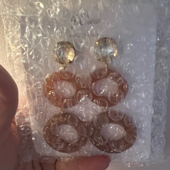 NEW J.Crew Made-in-Italy round drop earrings. Glass top. Lighter weight. - Picture 9 of 9